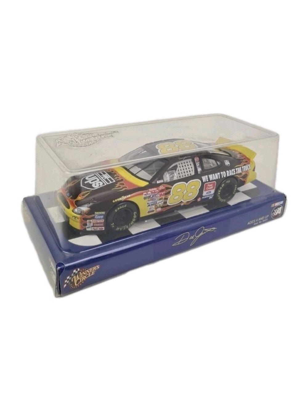 Winners Circle Nascar Stock Car #88 Dale Jarrett Ups Flames 1:24 DieCast D10